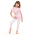 Girls summer pajama set Magical Unicorn t-shirt + White leggings